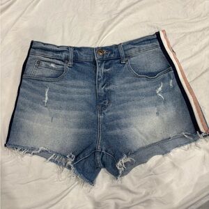 Pistola Blue Frayed Jean Shorts
